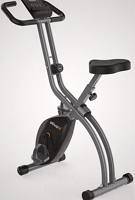 5-In-1 Foldable Exercise Bike for Home, Upright & Recumbent Indoor Bike with 16