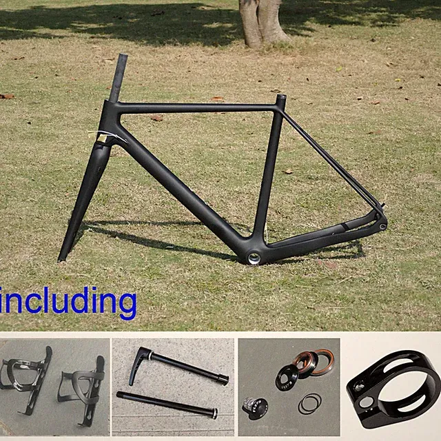 Carbon Cyclocross Bike Frame 49cm 52cm 54cm 56cm 58cm Bicycle Frameset fork