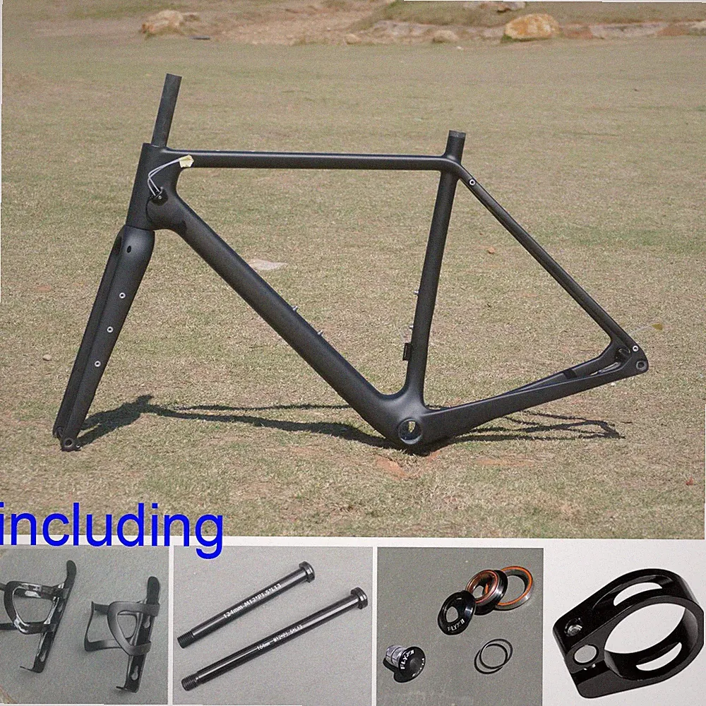 Carbon Gravel Bike Frame Fork 700C Disc Brake 50 53 55 57 59cm Bicycle Frameset