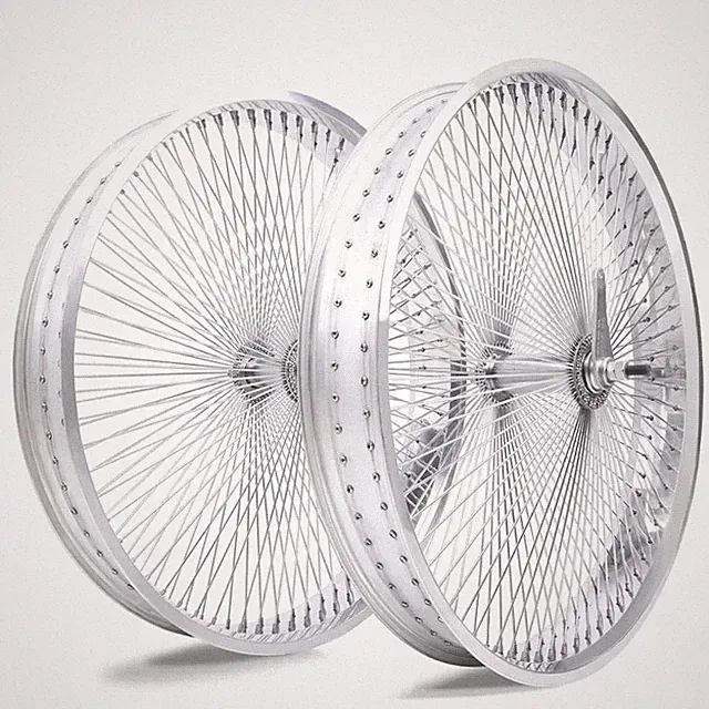 Chrome Polished 29" Aluminum Fat Tires Rims 29"x4" Wheel Set Coaster Brake 140H