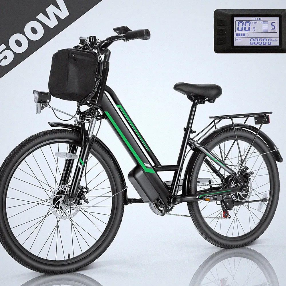 City Electric Bicycle Ebike Adult Electric Bicycle 22MPH Electric Mountain Bike~