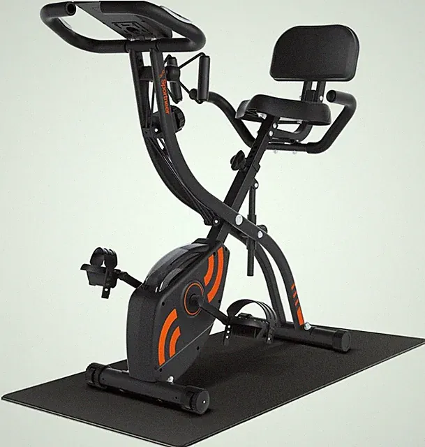Foldable Exercise Bike Stationary Bike, 4 in 1 Indoor Cycling Bike with 16 Level
