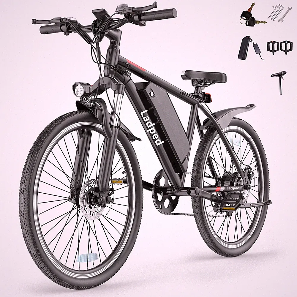 Ladped 26" Electric Mountain Bike 750W 22MPH Bicycle, 7-Speed e bikes for adults