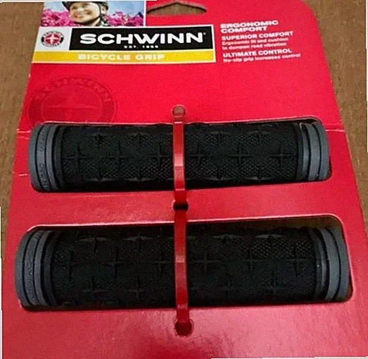 NEW Genuine Schwinn Bicycle Handlebar Grips 22mm Black Grey Ergonomic Sealed