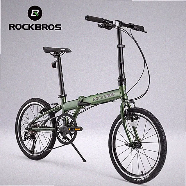 ROCKBROS 20" Folding Bike,Shimano 8-speed V Brakes,Lightweight Aluminium Frame