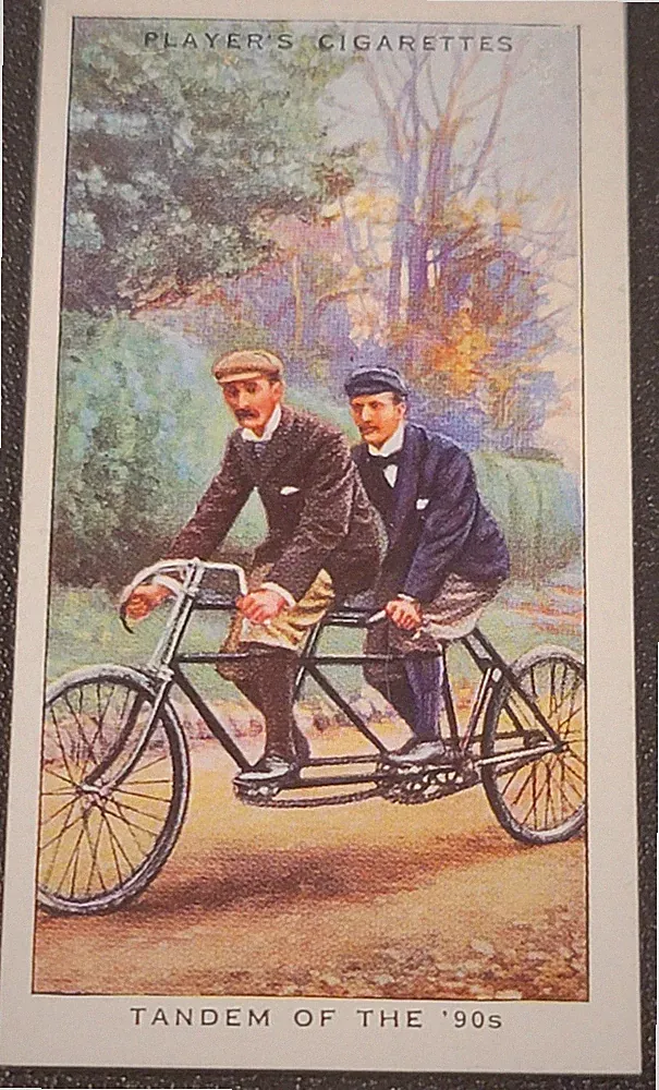 Tandem Bicycle of Late c1890s Players Cigarettes c1939 Imperial Tobacco Card #22