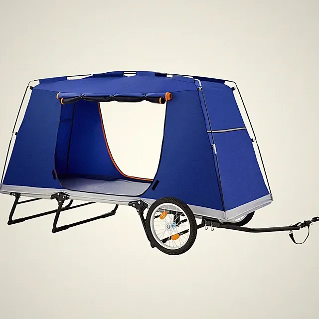 Uimoso Folding Bike Camper Trailer Tent, 300 lbs Capacity, Fits 22-28 in Wheels